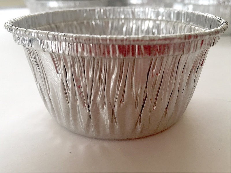 Handi-Foil 100 Aluminum Foil Muffin Cupcake Ramekin 4oz Cups with Lids Disposable - Image 2